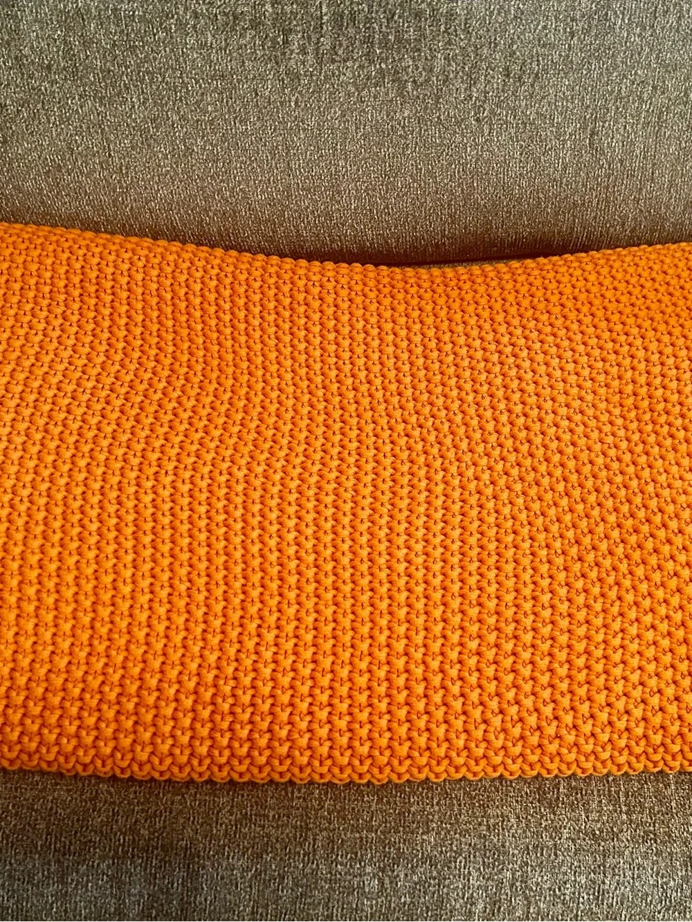Vibrant Harvest Fall Orange Knit Throw Blanket 51x63